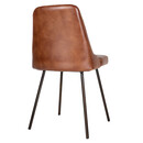 Harsha Chocolate Brown Leather Dining Chair from Accessories for the Home