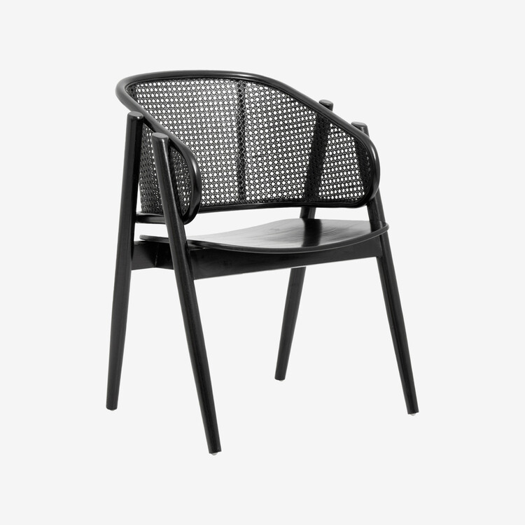 Nordal Wicky Black Rattan Lounge Chair from Accessories for the Home