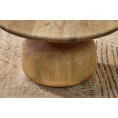 Rounded base of the Vivan Grooved Mango Wood Coffee Table from Accessories for the Home