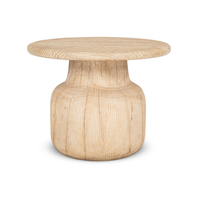 Vivan Grooved Mango Wood Side Table from Accessories for the Home