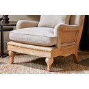 Abe Deconstructed Linen Armchair in Stone from Accessories for the Home