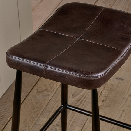 Samaira Leather & Iron Counter Stool from Accessories for the Home 2