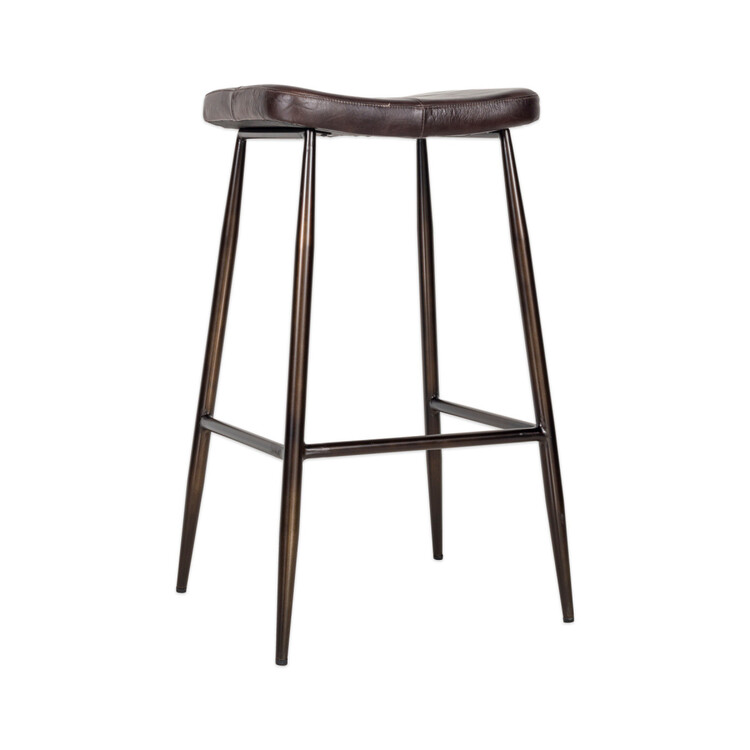 Samaira Leather & Iron Counter Stool from Accessories for the Home