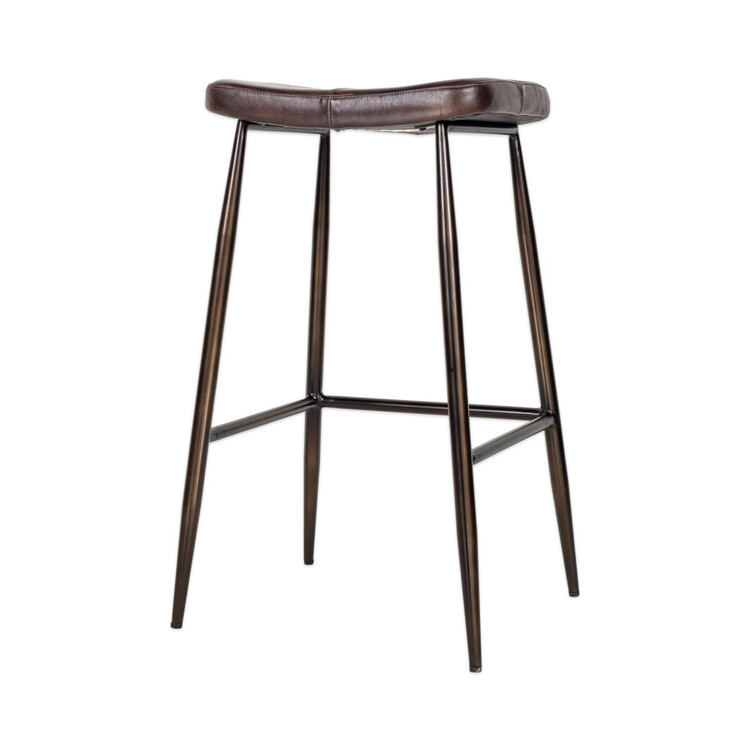 Samaira Leather & Iron Counter Stool from Accessories for the Home