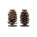 Elagalu Pine Cone Candlesticks (Set of 2) from Accessories for the Home