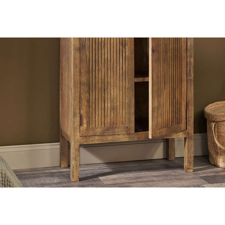 Yasha Reeded Mango Wood Cabinet from Accessories for the Home