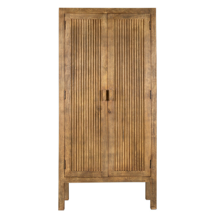 Yasha Reeded Mango Wood Cabinet from Accessories for the Home