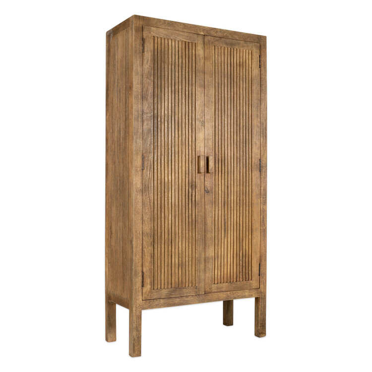 Yasha Reeded Mango Wood Cabinet from Accessories for the Home
