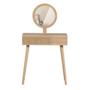 Soof Natural & Rattan Dressing Table with Mirror from Accessories for the Home