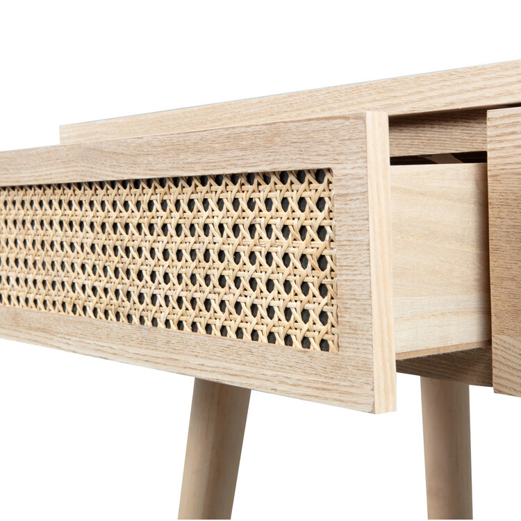 Soof Natural & Rattan Dressing Table with Mirror from Accessories for the Home