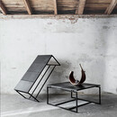 Muubs Austin Square Black Leather Coffee Table from Accessories for the Home