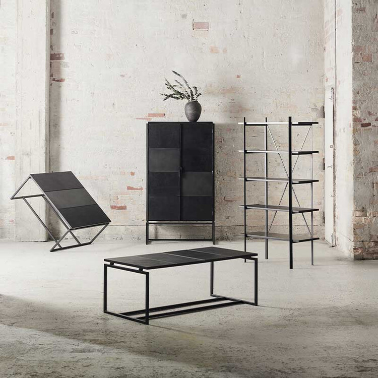 Muubs Austin Black Leather Bookcase from Accessories for the Home Muubs Austin Black Leather Bookcase from Accessories for the Home