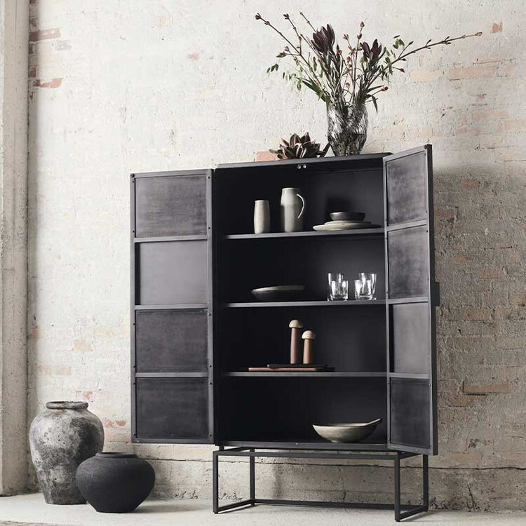 Muubs Austin Black Leather Cabinet from Accessories for the Home Muubs Austin Black Leather Cabinet from Accessories for the Home