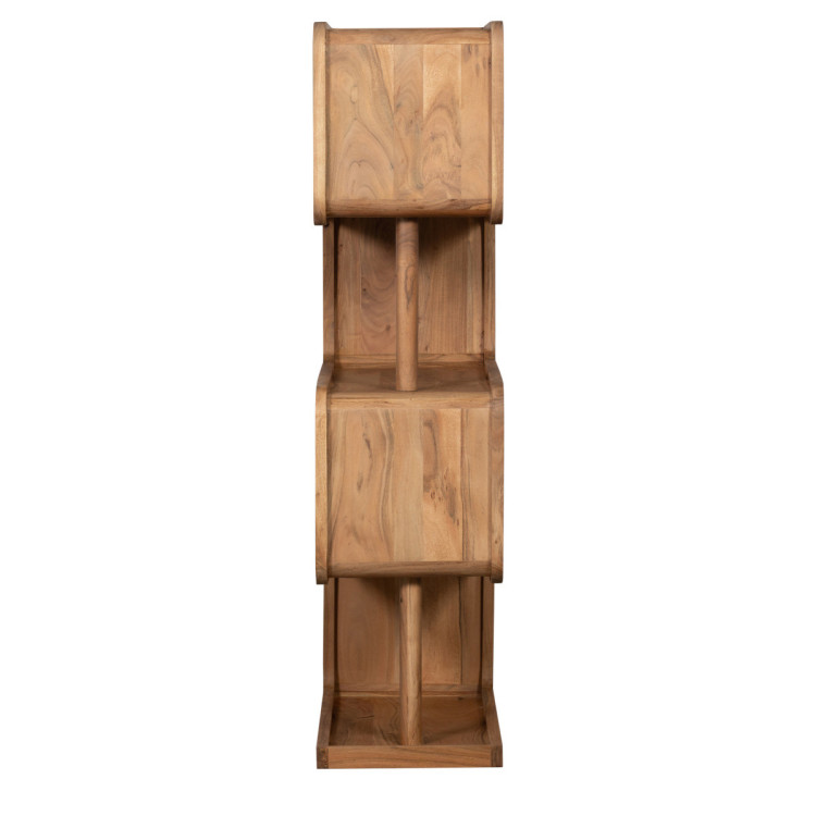 Side of Rattle Acacia Wood Shelving Unit from Accessories for the Home Side of Rattle Acacia Wood Shelving Unit from Accessories for the Home