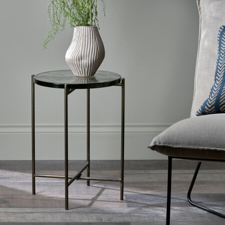 Aluva Circular Glass Side Table from Accessories for the Home