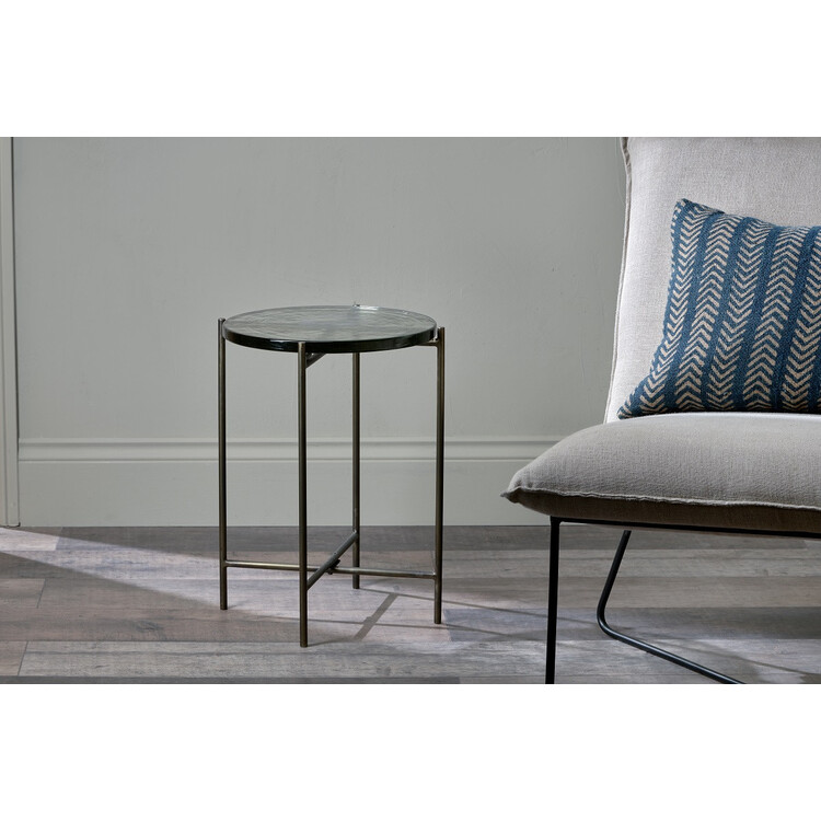 Aluva Circular Glass Side Table from Accessories for the Home