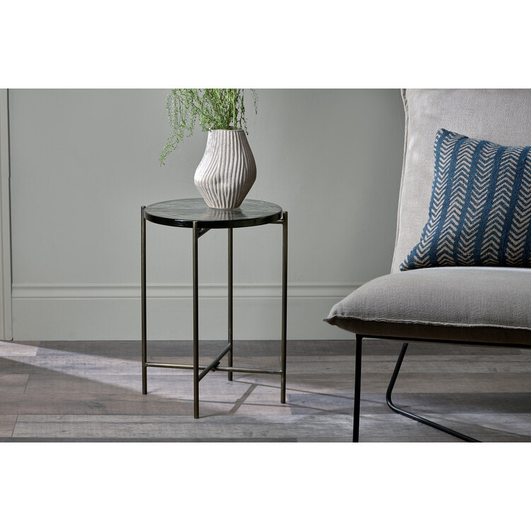 Aluva Circular Glass Side Table from Accessories for the Home
