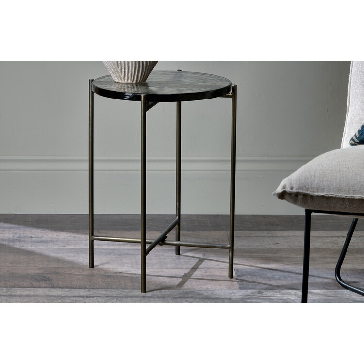 Aluva Circular Glass Side Table from Accessories for the Home