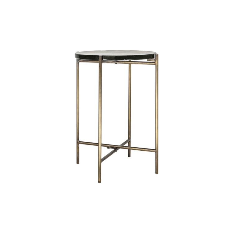Aluva Circular Glass Side Table from Accessories for the Home