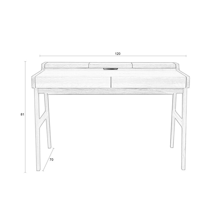 Zuiver Kaat Desk Table (Natural or Black) from Accessories for the Home Zuiver Kaat Desk Table (Natural or Black) from Accessories for the Home