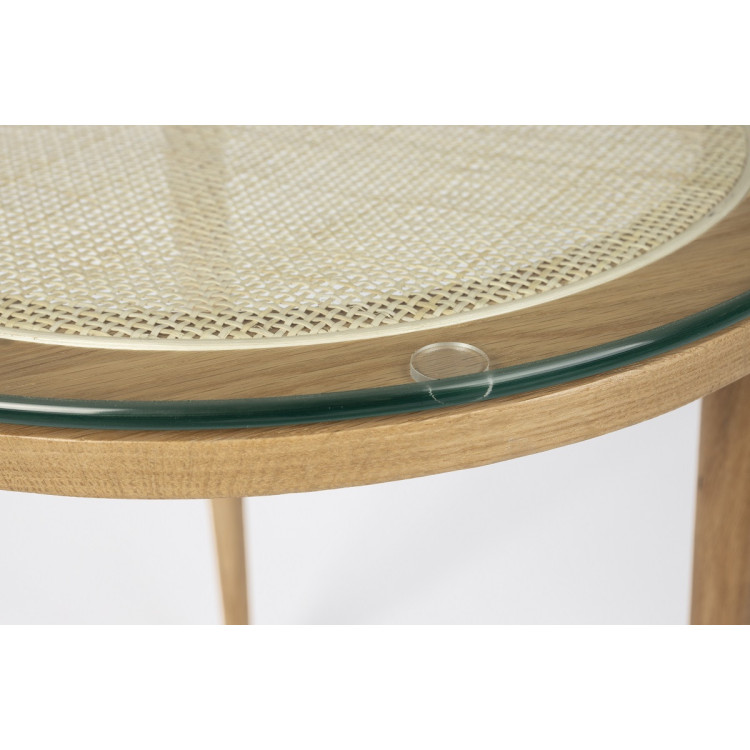 Haru Rattan & Wood Side Table from Accessories for the Home