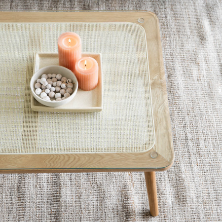 Haru Rattan & Wood Rectangular Coffee Table from Accessories for the Home