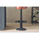 Leather and Iron Bar Stool in Chocolate Brown or Rich Green from Accessories for the Home