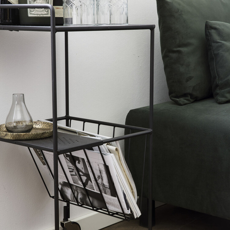 Utilise Small Black Metal Trolley from Accessories for the Home Utilise Small Black Metal Trolley from Accessories for the Home