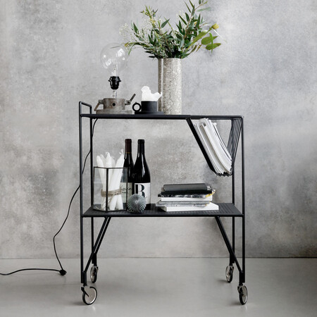 Utilise Large Black Metal Trolley from Accessories for the Home