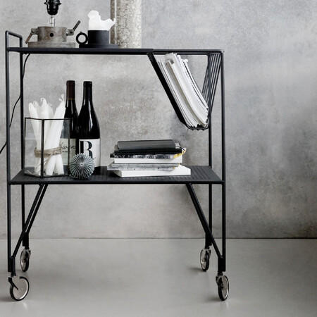 Utilise Large Black Metal Trolley from Accessories for the Home 2