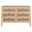 Kanz Mango Wood and Cane Chest of Drawers from Accessories for the Home