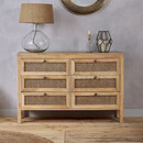 Kanz Mango Wood and Cane Chest of Drawers from Accessories for the Home