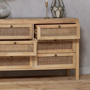 Kanz Mango Wood and Cane Chest of Drawers from Accessories for the Home