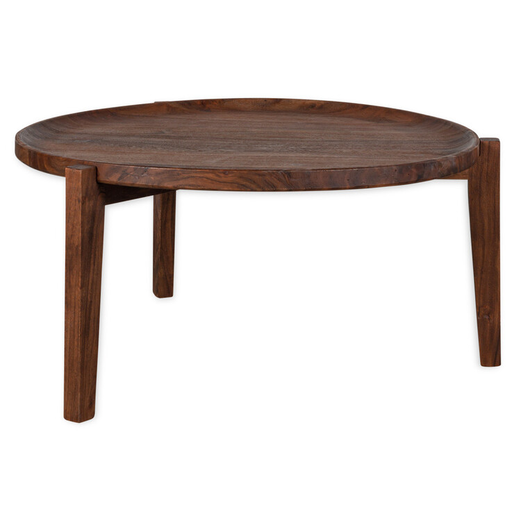 Umar Dark Brown Acacia Wood Coffee Table Accessories for the Home