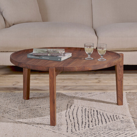 Umar Dark Brown Acacia Wood Coffee Table from Accessories for the Home