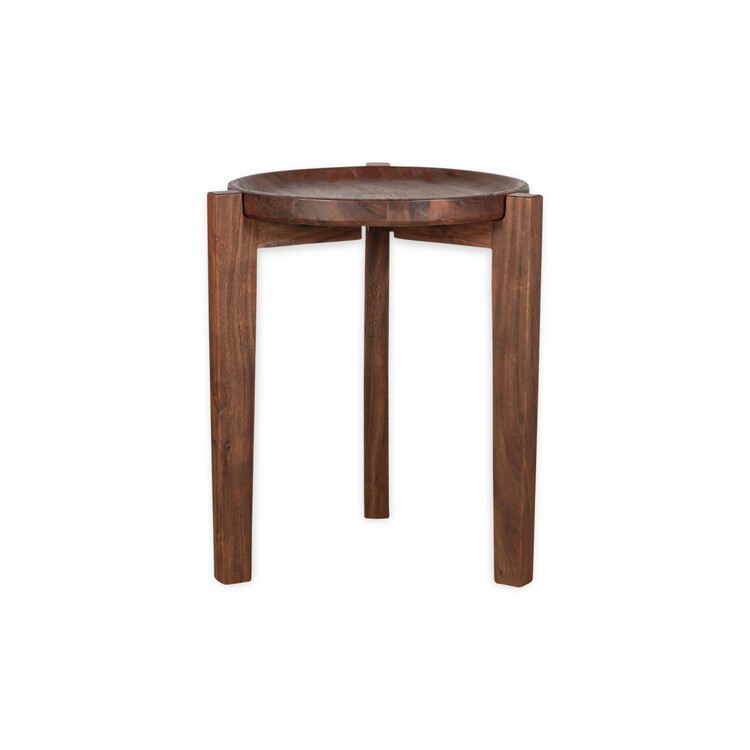 Umar Dark Brown Acacia Wood Side Table from Accessories for the Home