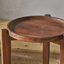 Umar Dark Brown Acacia Wood Side Table from Accessories for the Home
