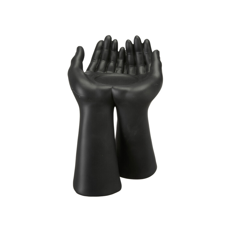 Hands Decorative Candleholder- White or Black from Accessories for the Home Hands Decorative Candleholder- White or Black from Accessories for the Home