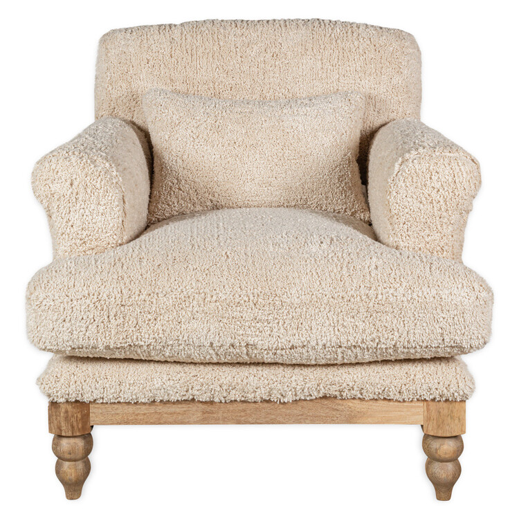Otas Teddy Cotton Armchair in Off White from Accessories for the Home Otas Teddy Cotton Armchair in Off White from Accessories for the Home