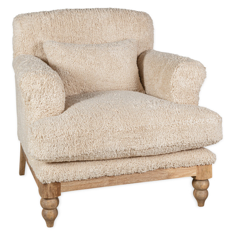 Otas Teddy Cotton Armchair in Off White from Accessories for the Home Otas Teddy Cotton Armchair in Off White from Accessories for the Home