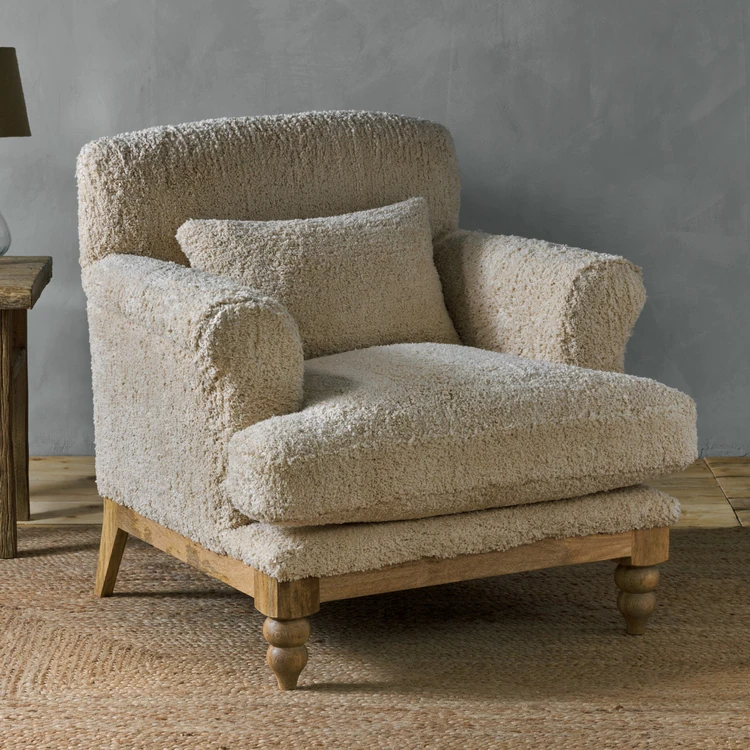 Otas Teddy Cotton Armchair in Off White from Accessories for the Home Otas Teddy Cotton Armchair in Off White from Accessories for the Home