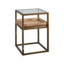 Luzon Brass & Mango Wood Display Side Table from Accessories for the Home