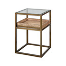 Luzon Brass & Mango Wood Display Side Table from Accessories for the Home