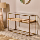 Luzon Brass & Mango Wood Display Console Table from Accessories for the Home