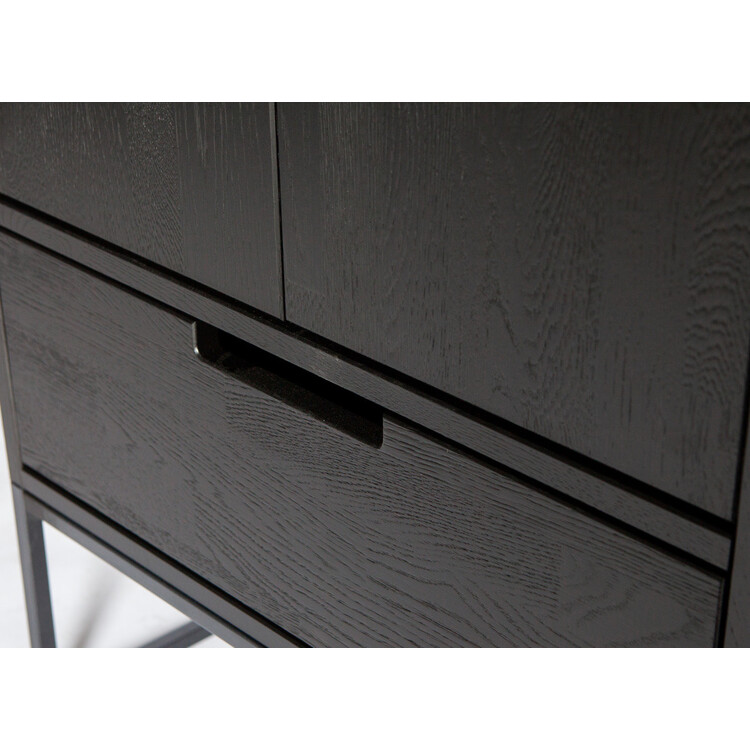 Silas Black Ash Wood Slim Cabinet from Accessories for the Home