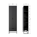 Silas Black Ash Wood Slim Cabinet from Accessories for the Home