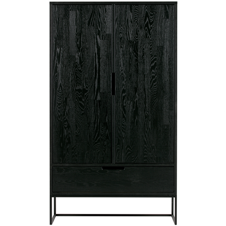 Silas Black Ash Wood Wide Cabinet from Accessories for the Home 2