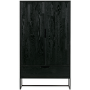 Silas Black Ash Wood Wide Cabinet from Accessories for the Home