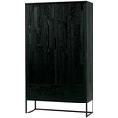 Silas Black Ash Wood Wide Cabinet from Accessories for the Home