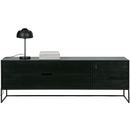 Silas Black Ash Wood Media Cabinet (180cm) from Accessories for the Home